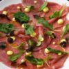 Carpaccio di Vitello con Salsa Cocktail